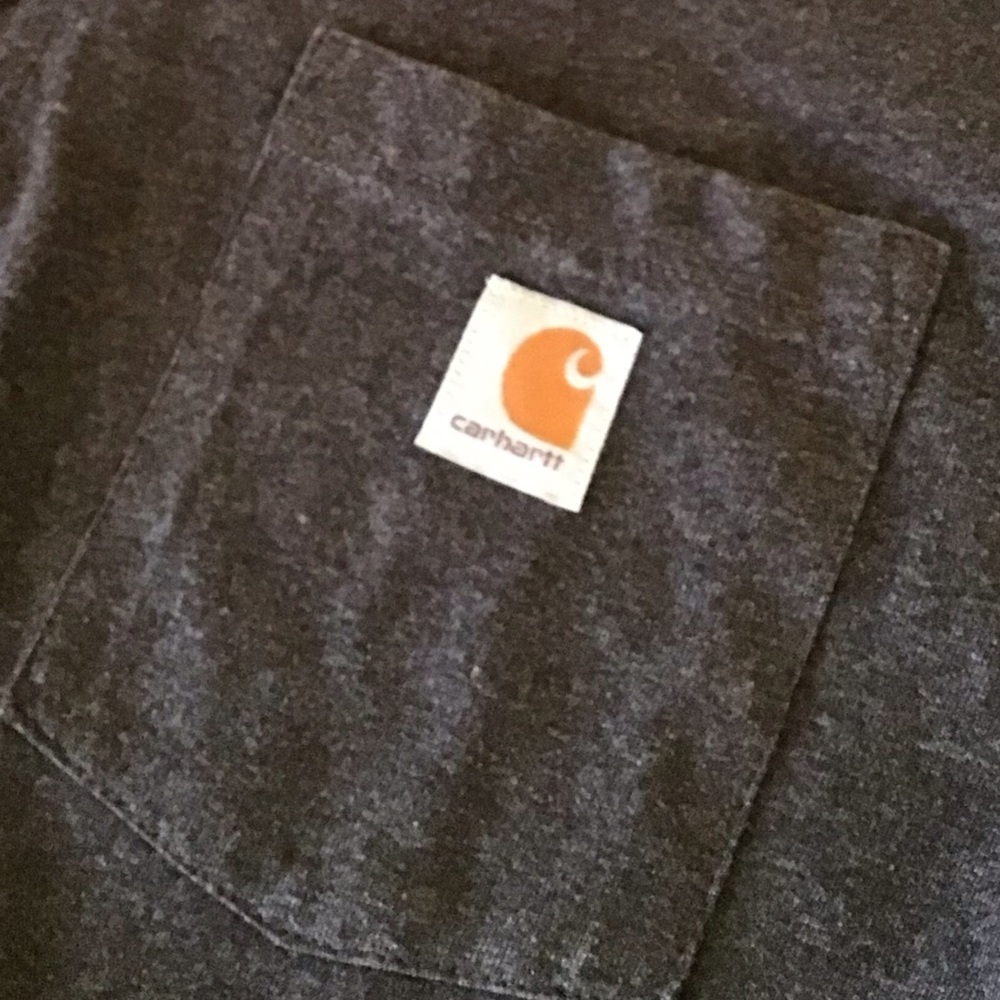 Carhartt Men's charcoal grey Henley Shirt - Picture 10 of 14